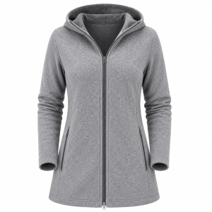 Polerón Largo | Gris | (Mujer) c/Capuchon