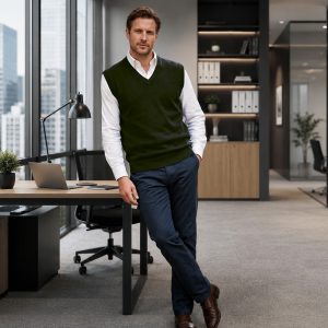 Sweater hombre S/Mangas Negro