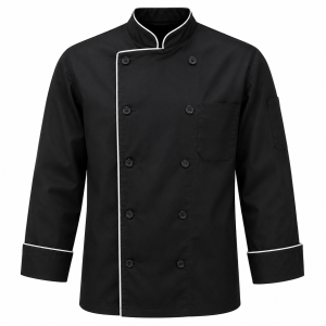 Chaqueta  Chef  | Gabardina | (Negro/Blanco)
